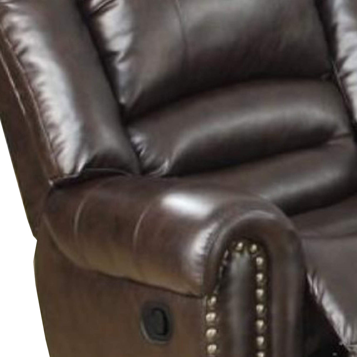 171450 37 x 41 x 39 in. Bonded Leather & Plywood Recliner & Glider Brown