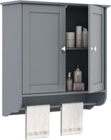 Bathroom Cabinet Wall Mounted - Over The Toilet Medicine Cabinet with Double Doors