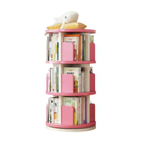 5 Tier Rotating Bookshelf, 360 Display Corner Bookshelf for Small Space