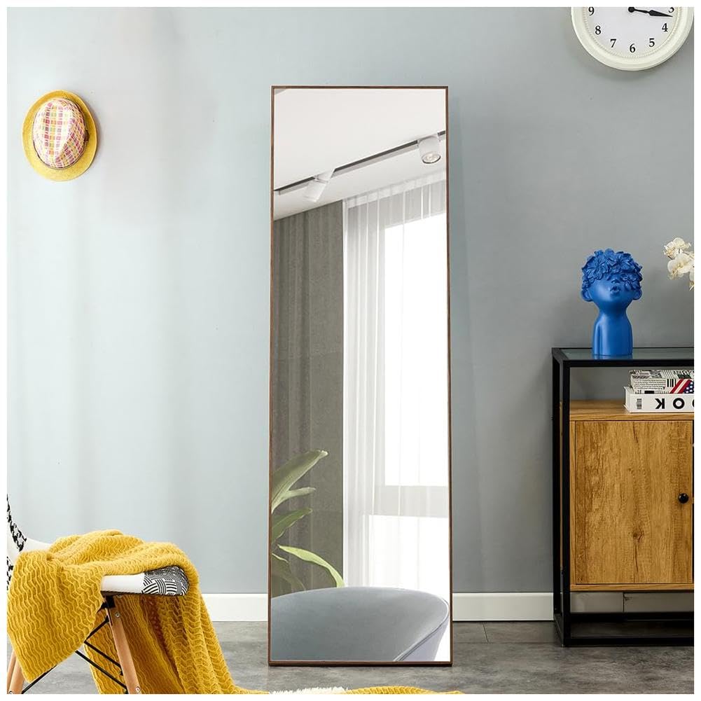 Full Length Solid Wood Frame Floor Mirror for Bedroom