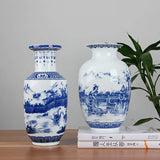 Classic Ancient Blue and White Porcelain Vase, Jingdezhen Chinese Style Decorative