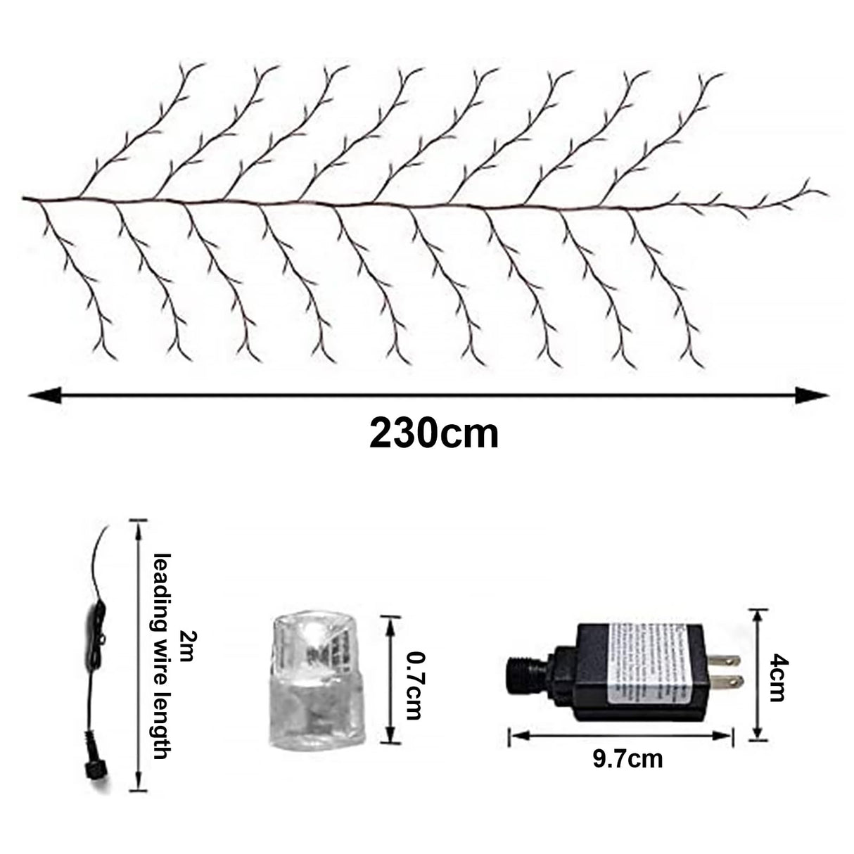 Enchanted Willow Vine Lights, Christmas Decorations 144 LEDs Flexible DIY Vines