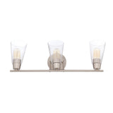 Echo 3-Light Bathroom Vanity Light Fixture, Satin Platinum, 87803-SP