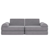 Marlowe Modular Foam Kids Play Couch, 6 Soft Sectional Sofa Pieces, Convertible Kids Couch,