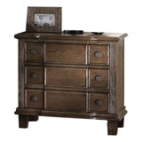 Baudouin 3 Drawer Wooden Nightstand