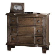 Baudouin 3 Drawer Wooden Nightstand