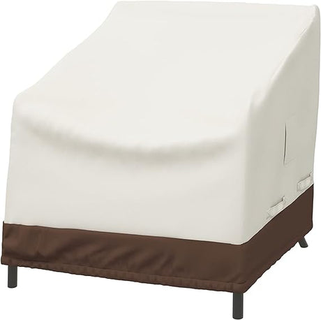 3-Seater Outdoor Patio Deep Lounge Sofa Cover, Beige/Tan