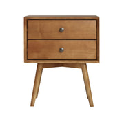 Mid Century Modern Wood Nightstand Side Table Bedroom Storage Drawer Bedside End
