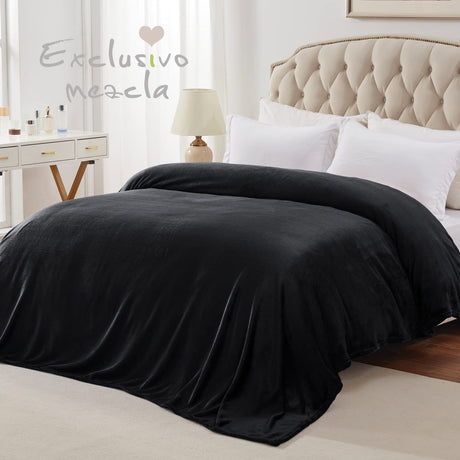 Mezcla Fleece Blanket King Size for Bed, Super Soft and Warm, All Season Use, Cozy,