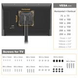 TV Floor Stand for 13-50 inch LCD LED Flat/Curved Panel Screen TVs up to 44 lbs