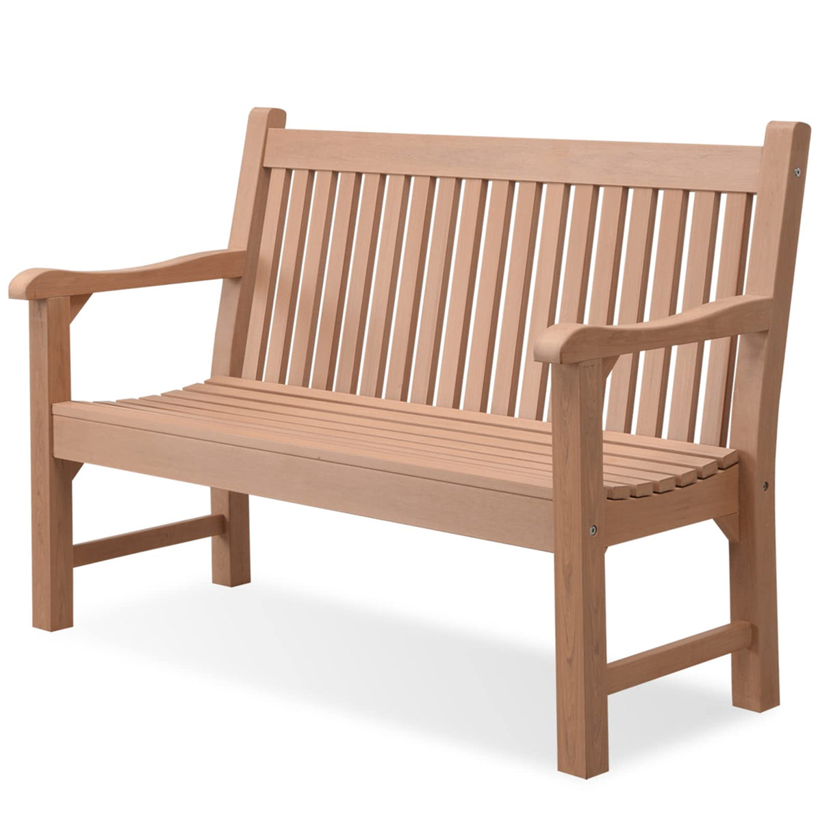 2-Person Poly Lumber Outdoor Bench with 700 Lbs Weight Capacity – Weatherproof