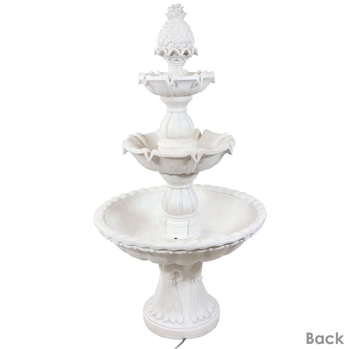 57" H Welcome 3-Tier Water Fountain - Large Electric Water Fountain with Pineapple Topper