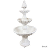 57" H Welcome 3-Tier Water Fountain - Large Electric Water Fountain with Pineapple Topper