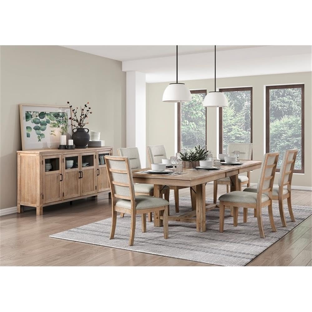 Lexicon Aberdeen Wood Dining Room Server in Distressed Light Oak