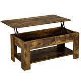 Rustic Coffee Table, Lift Up Coffee Table with Hidden Storage, Living Room Center Tables