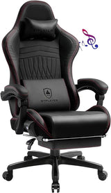 Gaming Chair, Computer Chair with Footrest and Bluetooth Speakers