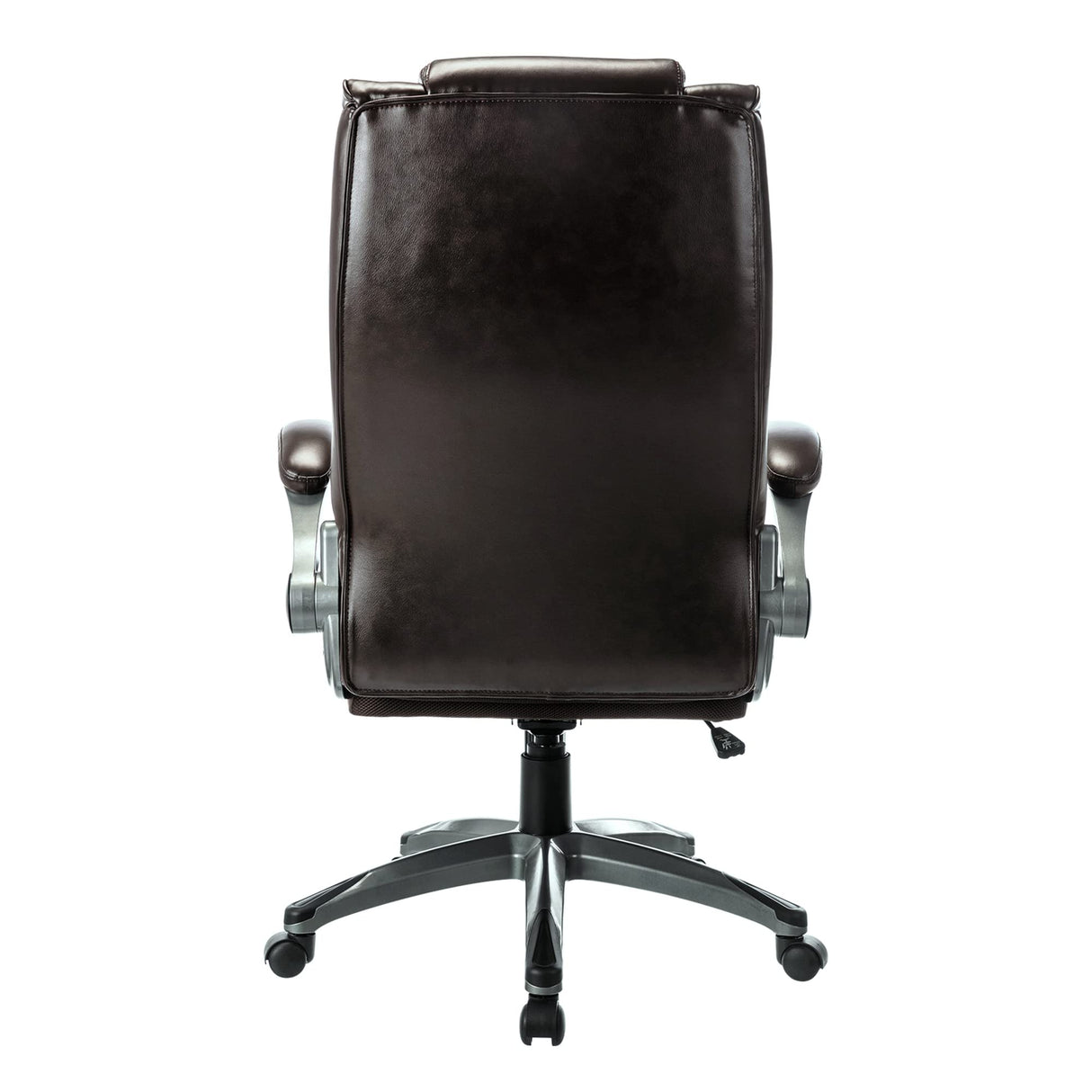 Office Chair High Back Leather Desk Chair, Flip-up Arms Adjustable Swivel Executive