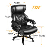 400lbs Big and Tall Office Chair for Heavy People Executive Office Chair Wide Spring