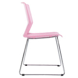 Classroom Chairs Set of 4, Pink Chairs for School, Sturdy Chairs for Clinic.