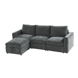 98.25'' Modular Sectional Sofa, Multi-Functional L Shaped Couch with Storage,