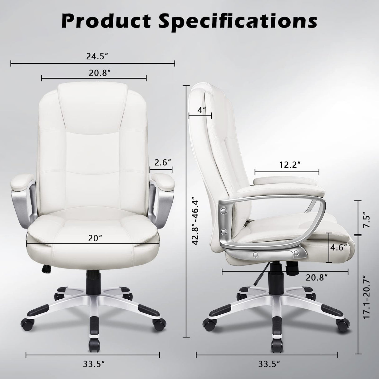 Office Desk Chair,400LBS Big and Tall Managerial Executive Chair,High Back Computer