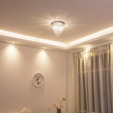 Mini Chandelier, Crystal Chandelier Lighting, 2 Lights, Flush Mount Ceiling Light