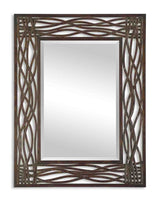 Dorigrass Distressed Mocha Brown Wall Mounted Mirror - 13707