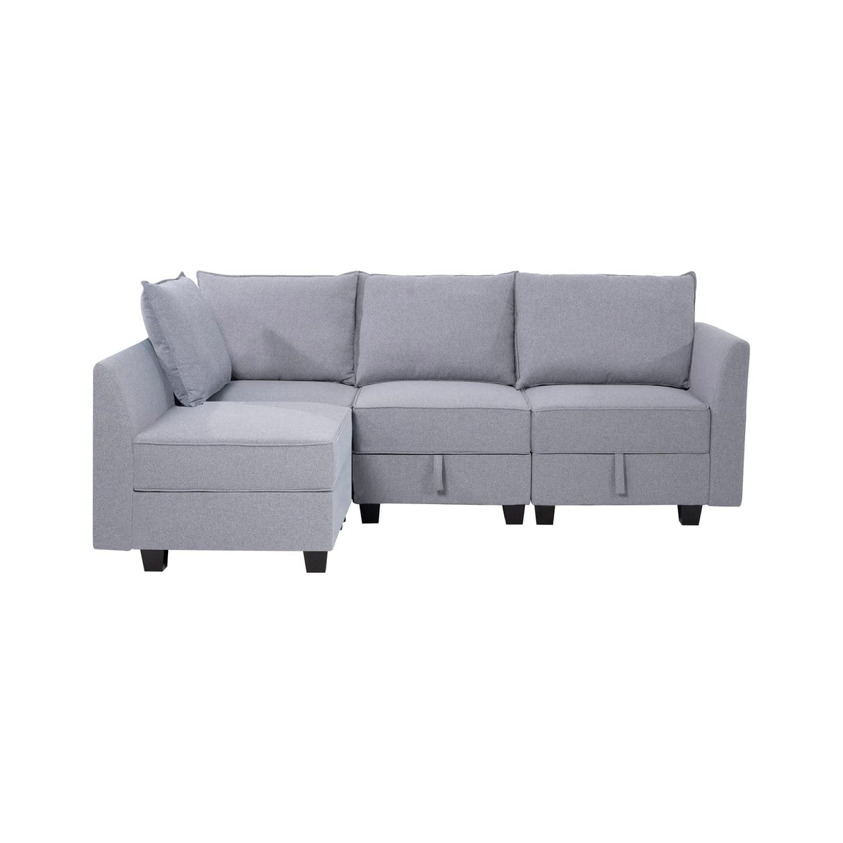 Modular 4 Piece Sofa for Living Room with Extendable Design & Soft Comfortable Seating