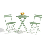 Folding Bistro Set, Foldable Patio Furniture Set with Premium Frame