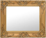 Wall Mounted Baroque Style Mirror 19.7"x31.5" in Gold, Ornately Designed