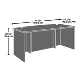 OfficeWorks by Sauder Affirm 72" Bowfront Commercial Exec Desk