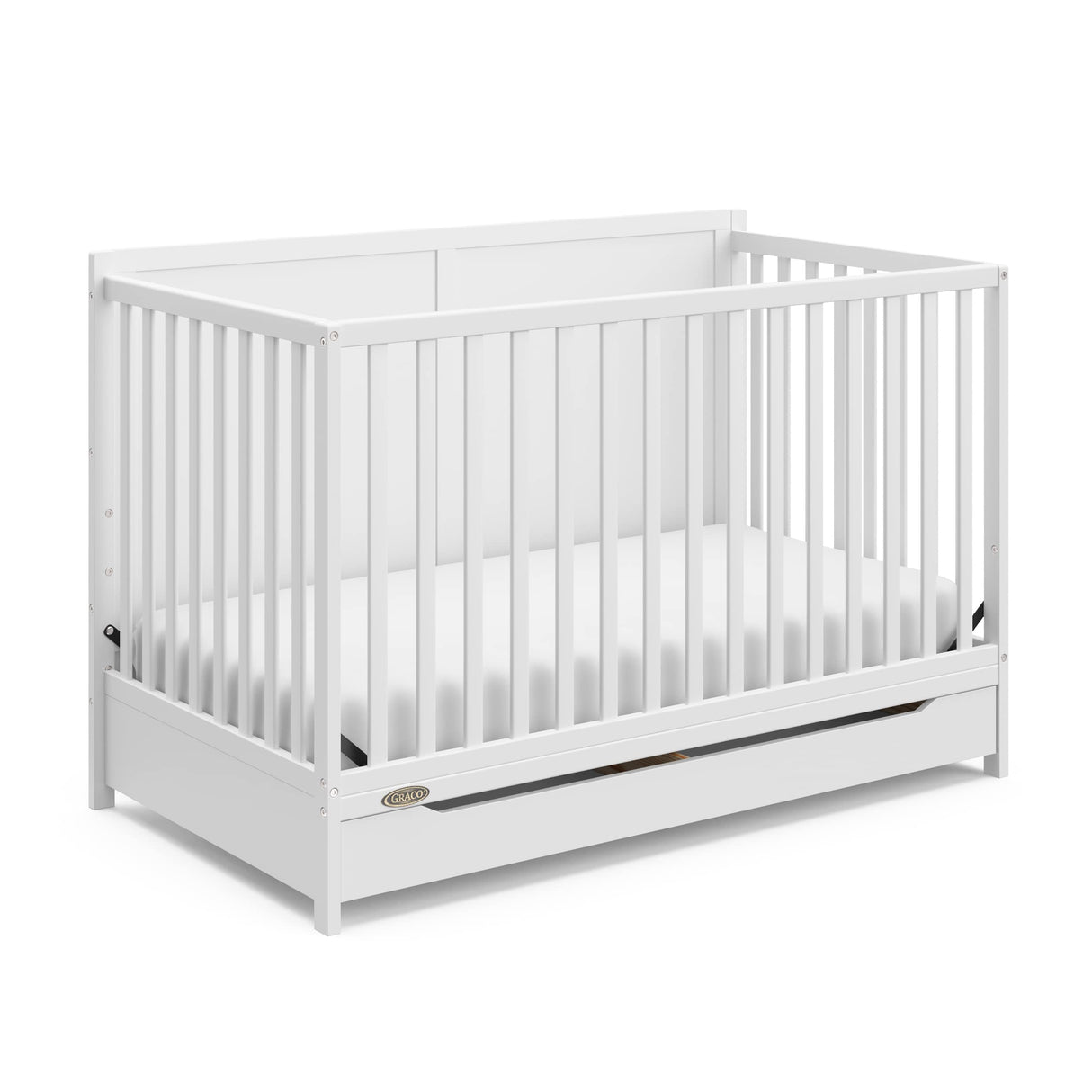Melrose 5-in-1 Convertible Crib with Drawer (White)