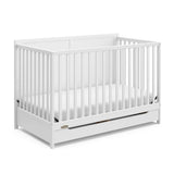 Melrose 5-in-1 Convertible Crib with Drawer (White)