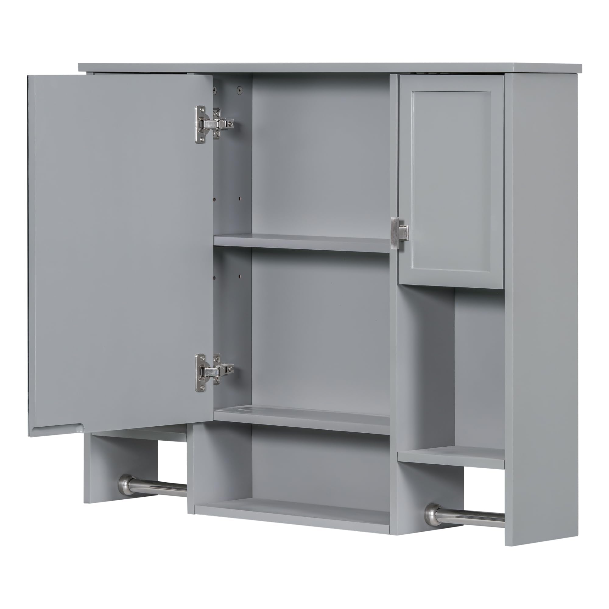 35'' x 28'' Mirror Cabinet Modern Wall Mounted Bathroom Storage Cabinet