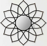 Home Collection Flower Power Mirror, Coffee Bronze