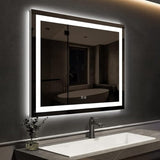 30 * 30 Inch Led Bathroom Mirror with Lights,Smart Dimmable Vanity Mirrors for Wall