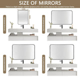 Bathroom Mirror for Wall - Vanity Mirrors - Over Sink 12x16inch Wall-Mounted Small Mirror