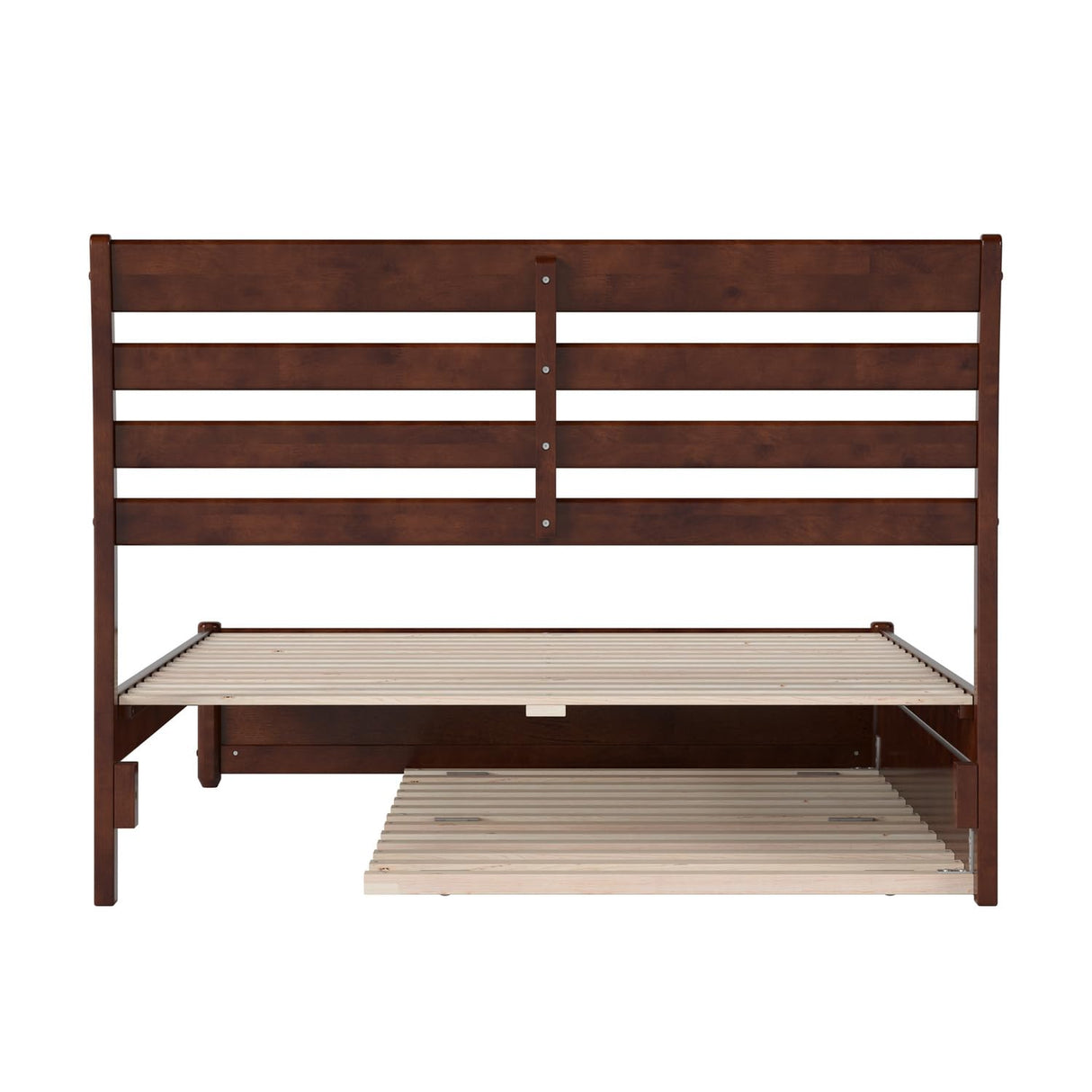 Handmade Home Full Platform Bed with Panel Footboard & Twin Trundle