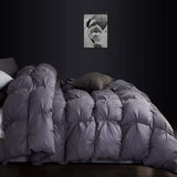 All-Season Luxurious Goose Down Comforter King Size Duvet Insert, Premium Pinch Pleat