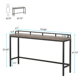 Console Table Behind Sofa Couch, 70.9 Inch Long and Narrow Entryway Table