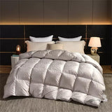 ZUIAI White Duck Down Quilt Down Fluffy Cozy Four Seasons Duvet Brocade Warm Queen King Quilted Comforters(220X240cm 2.75kg)