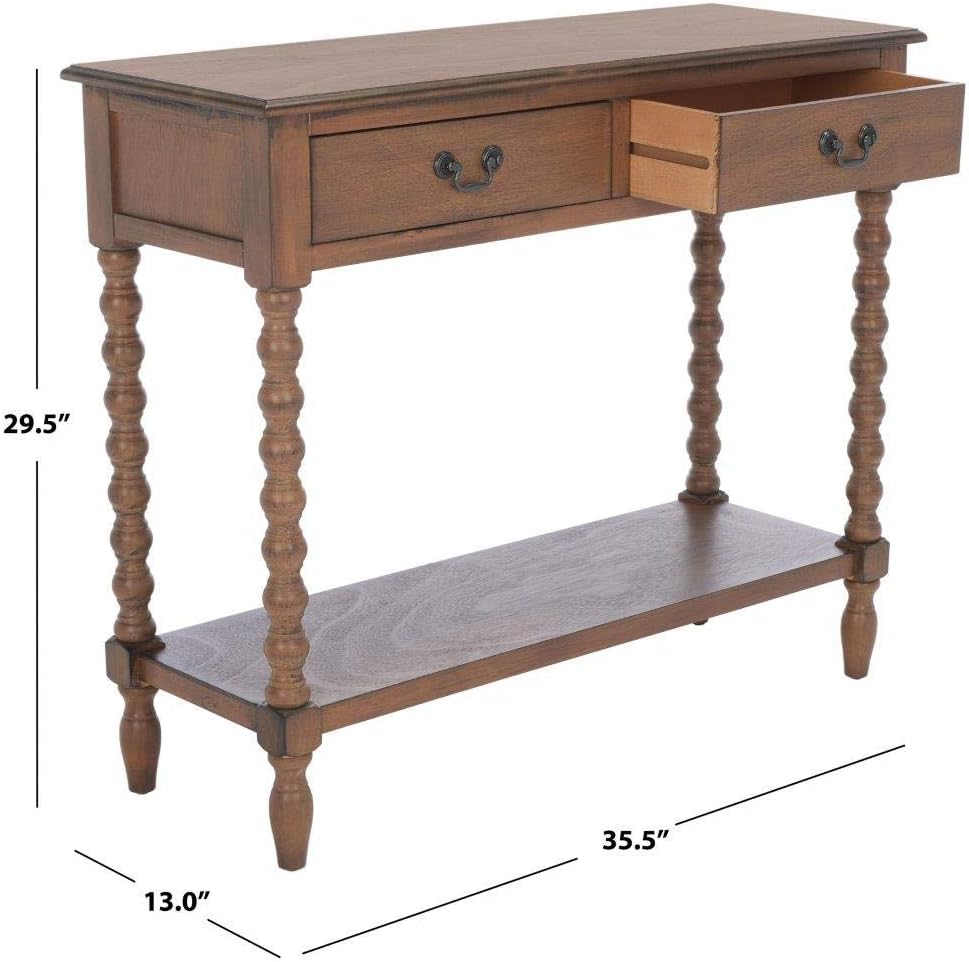 Home Collection Athena Brown 2-Drawer Console Table, 0