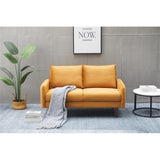 Hambrok Velvet Living Room Loveseat in Ginger