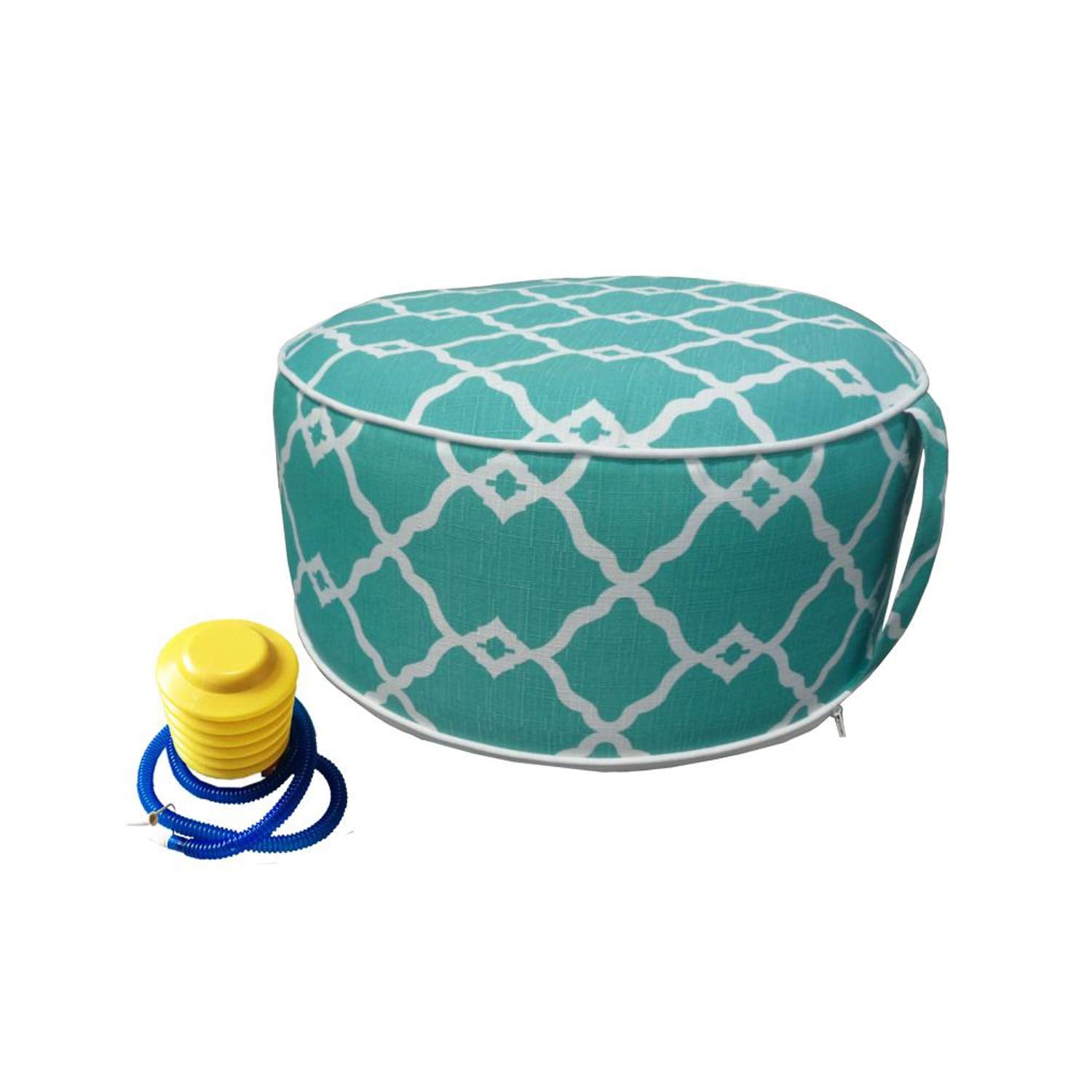 Ottoman footrest Stool with Portable air Pump and Storage Bag or Pouch Used