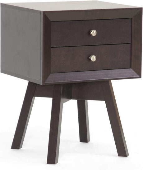 Studio Warwick Modern Accent Table and Nightstand, Brown (Set of 2)