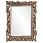 Rectangular Hanging Wall Mirror, Scroll Work Frame
