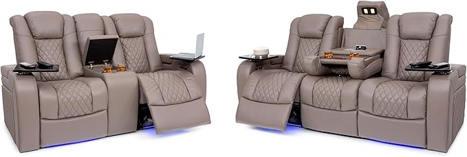 Anthem Home Theater Seating Living Room - Italian Leather - Power Recline Loveseat