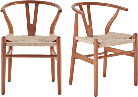 Wishbone Chairs for Dining Room Solid Wood Rattan Chair