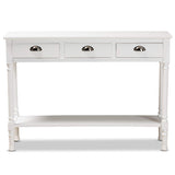 Garvey Console Tables, 3-Drawer, White