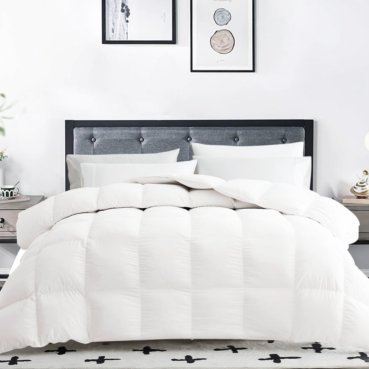 Down Comforter Queen Size - Down Duvet Insert Queen, Luxurious Hotel Bedding